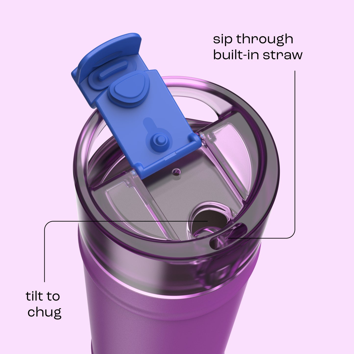 bubba 24 oz DualSip Insulated Stainless Steel Water Bottle - Mood Booster - US 8217