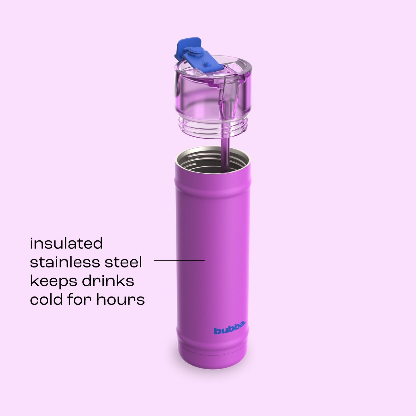 bubba 24 oz DualSip Insulated Stainless Steel Water Bottle - Mood Booster - US 8217